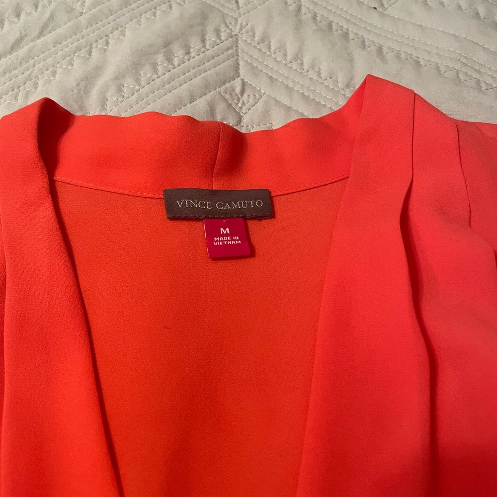 Bundle  of 3 Vince Camuto Blue, Red, and White V-Neck Blouses - Picture 9 of 15